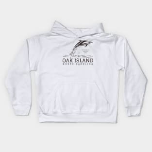 Oak Island, NC Summertime Vacationing Dolphin Kids Hoodie